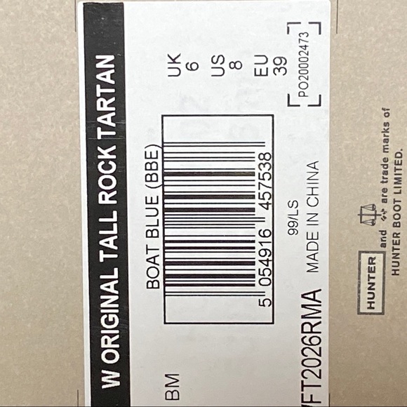 🔥Hunter Women's Original Tall Rock Tartan NWT - Picture 8 of 8